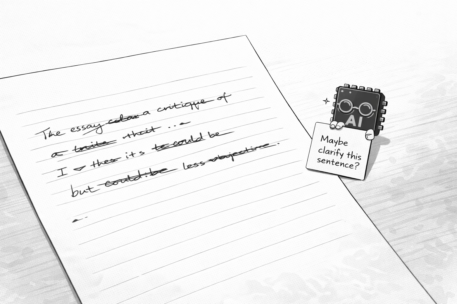 Anime illustration representing human-centered AI as an assistant that offers suggestions without replacing human authorship, highlighting a more balanced approach to artificial intelligence.